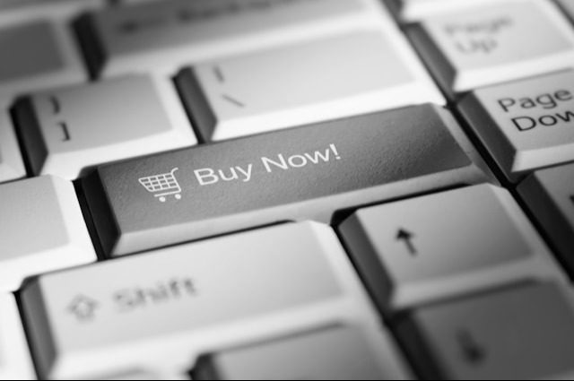An online store on a screen